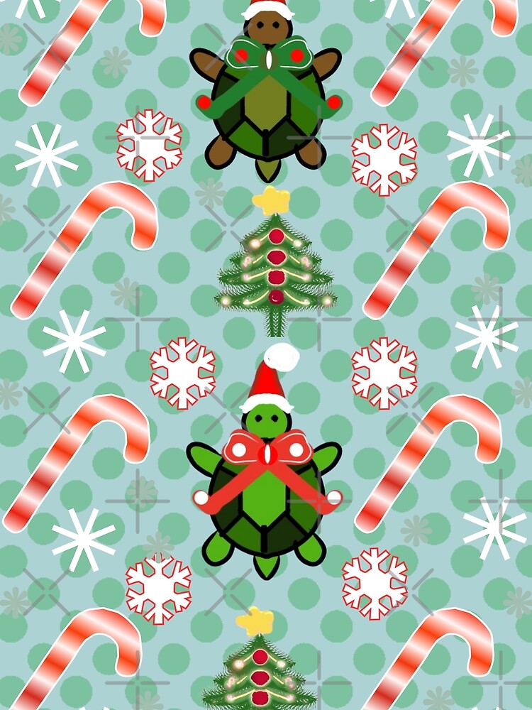 Cute Christmas Turtle Pattern – Festive Holiday Animal Illustration by HopeAndHustle