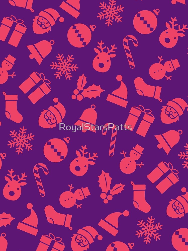 Beautiful Santa Claus Snow Merry Christmas Holiday Pattern    - Christmas Gifts For Her by RoyalStarsPatts