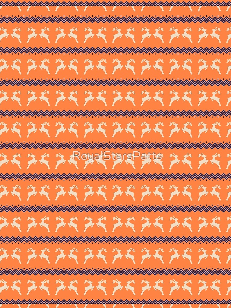 Artistic Garlands Reindeer Happy Holiday Christmas Pattern    - Gifts For Guys by RoyalStarsPatts