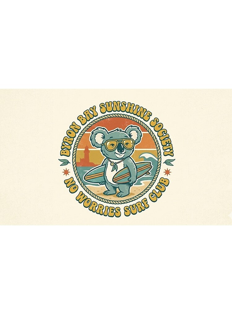 Retro Koala Surf Club Vintage Australian Summer Design by yachstudio