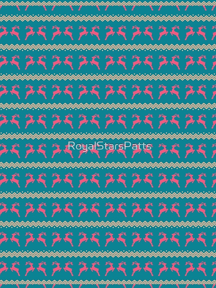 Artistic Elf Reindeer Merry Christmas Holiday Pattern    - Dad Fathers Day Gifts by RoyalStarsPatts