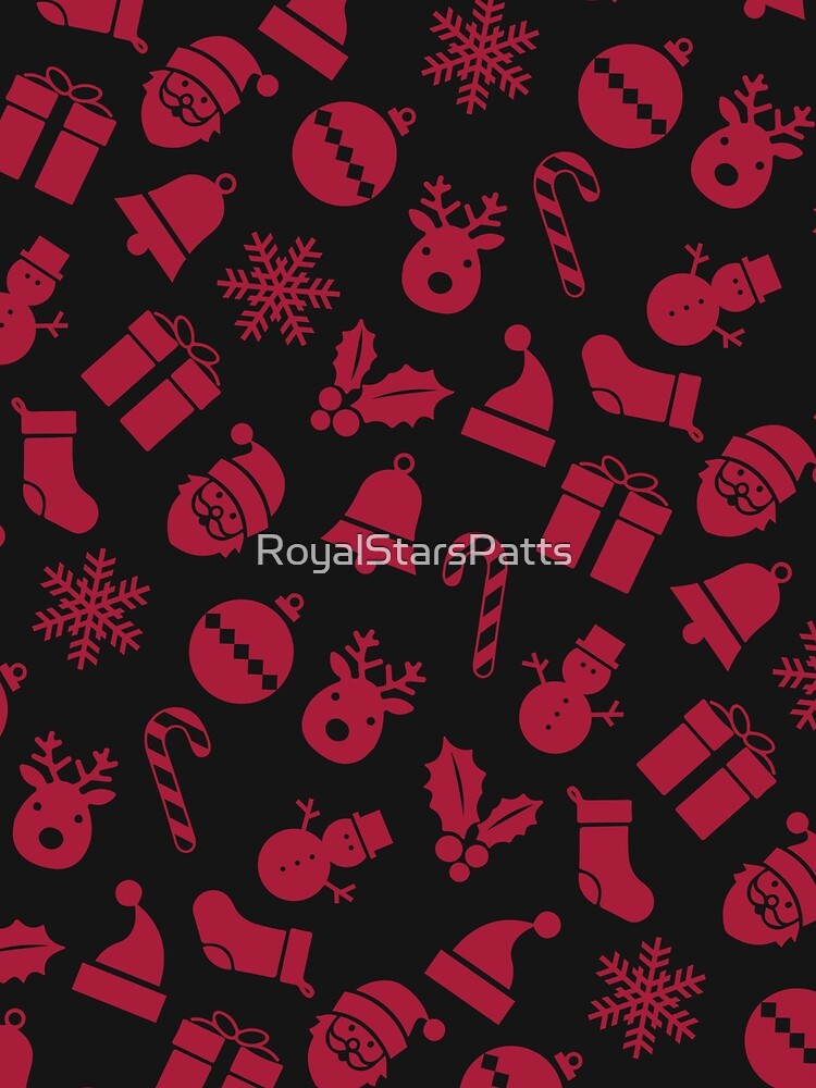 Cute Bells Snowflake Happy Holiday Christmas Pattern    - Anniversary Gifts For Husband by RoyalStarsPatts