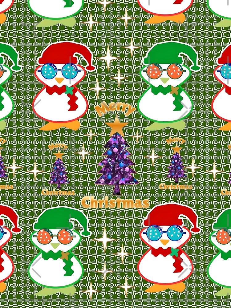 Cute Penguin Christmas Seamless Pattern by HopeAndHustle