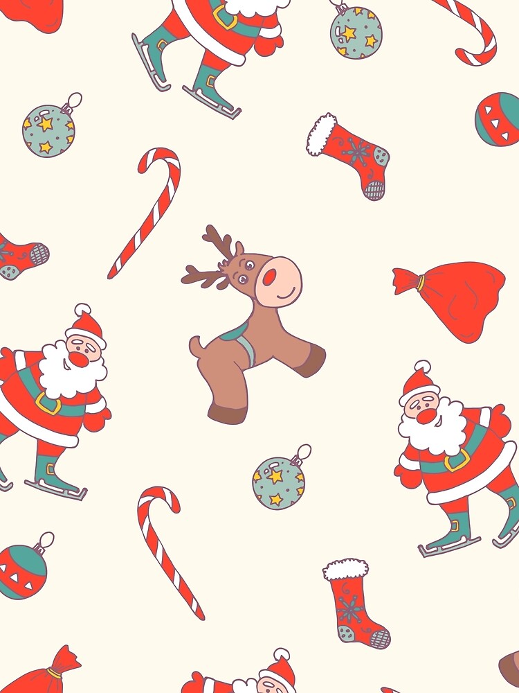 Cute Christmas Pattern – Santa, Reindeer & Holiday Icons by kavishkanavodani