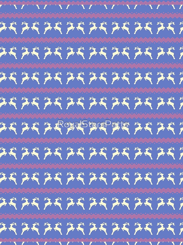 Classic Snowflake Reindeer Christmas  Xmas Pattern    - Wedding Anniversary Gifts by RoyalStarsPatts