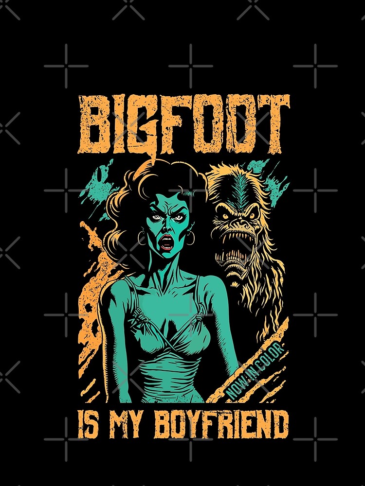 Retro Horror Movie Poster Funny Bigfoot Boyfriend Halloween by GrandeDuc