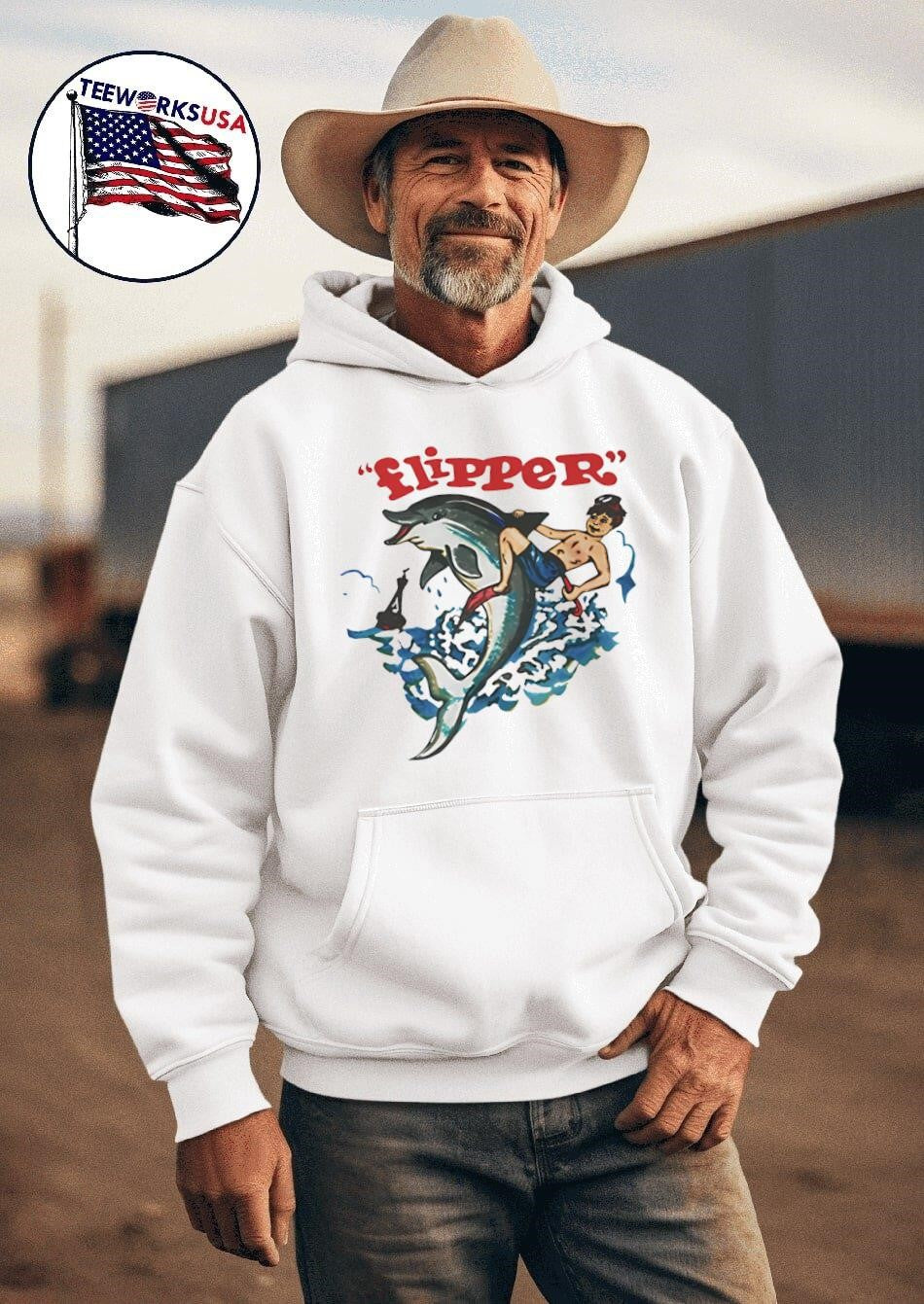 ‘Flipper’ Dolphin Riding Boy Shirt