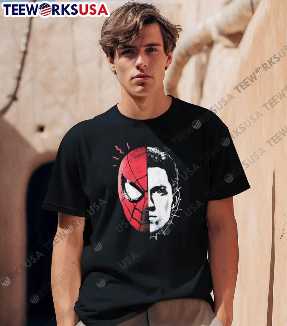 Spider-Man Split Face Tom Holland T-Shirt