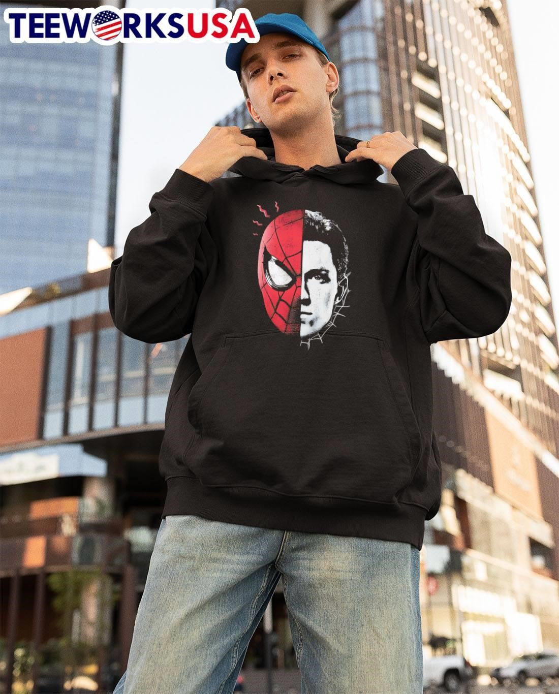 Spider-Man Split Face Tom Holland T-Shirt