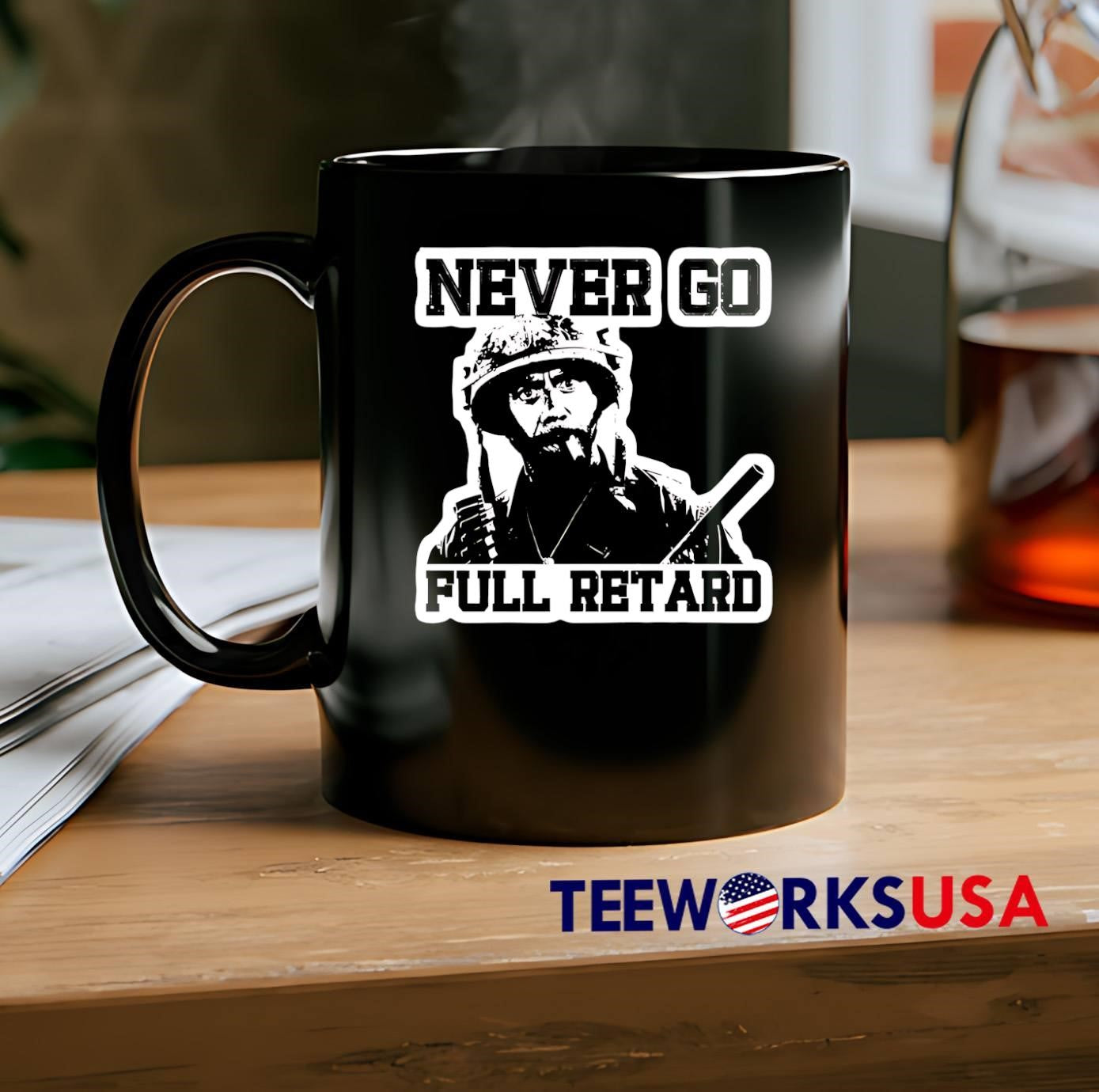 Never Go Full Retard Robert Downey Jr. Tropic Thunder T-Shirt