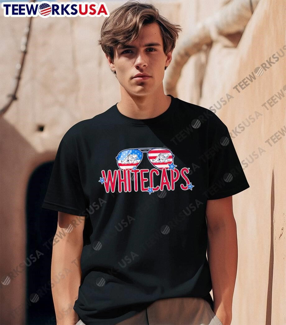 West Michigan Whitecaps American Flag Sunglasses T-Shirt