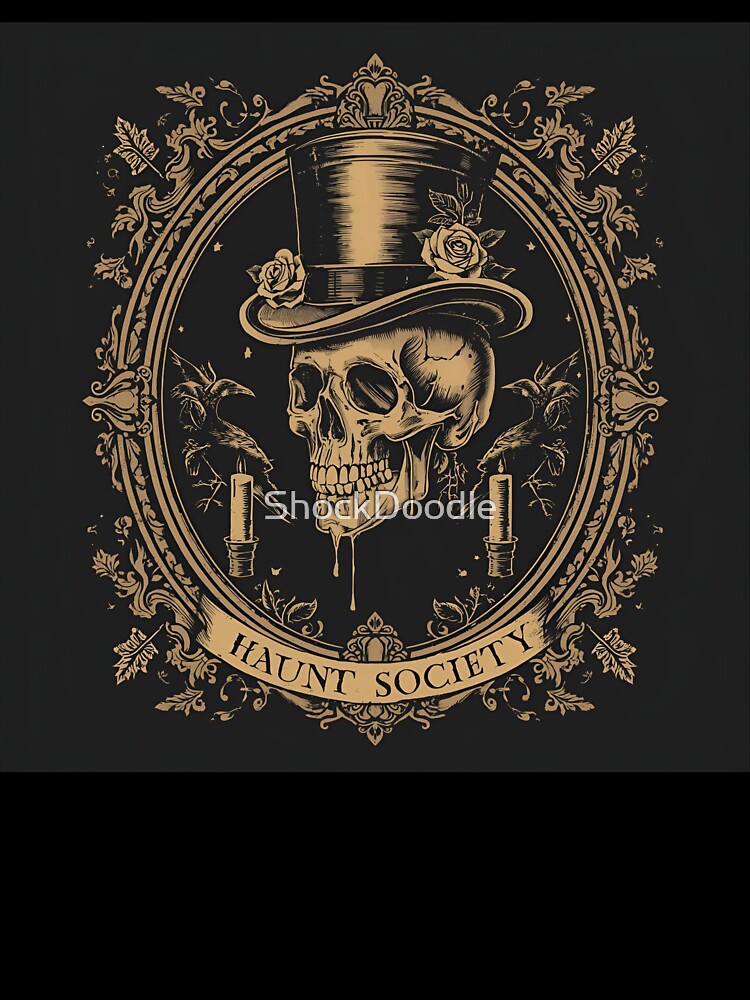 Midnight Haunt Society – Gothic Skull Halloween T-Shirt 3.0 by ShockDoodle