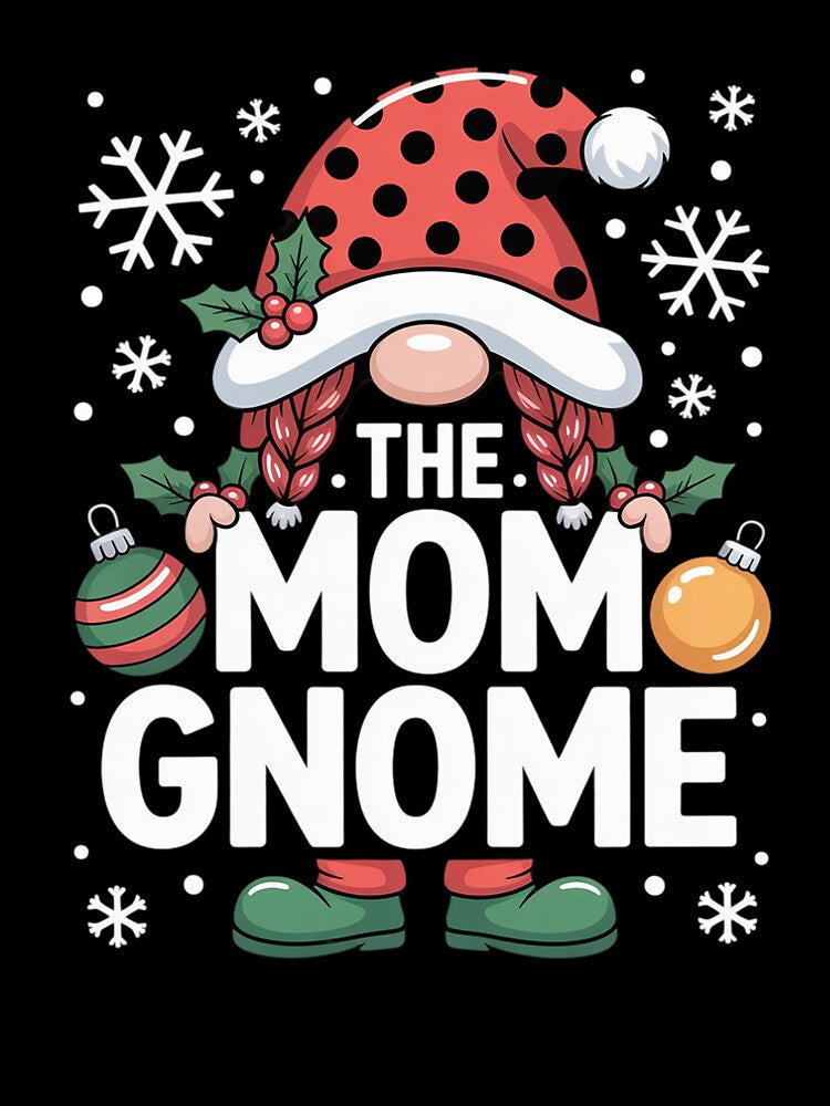Mom Gnome Buffalo Plaid Matching Family Christmas by MinaReinger