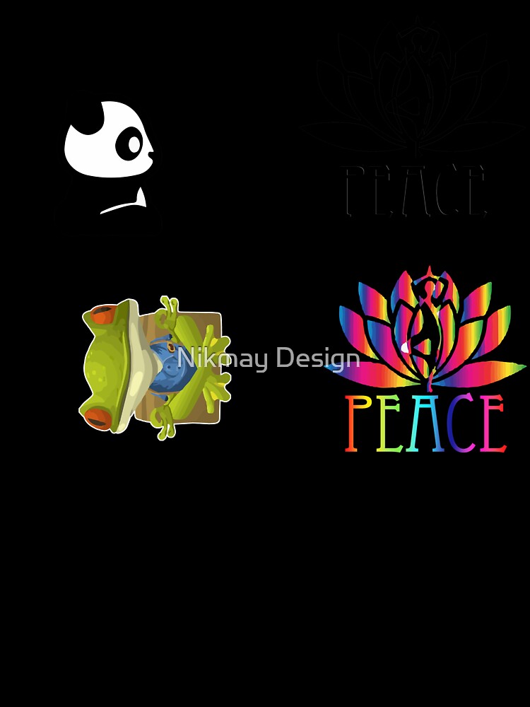 Yoga and meditation practice sticker bundle by Nikmay Design