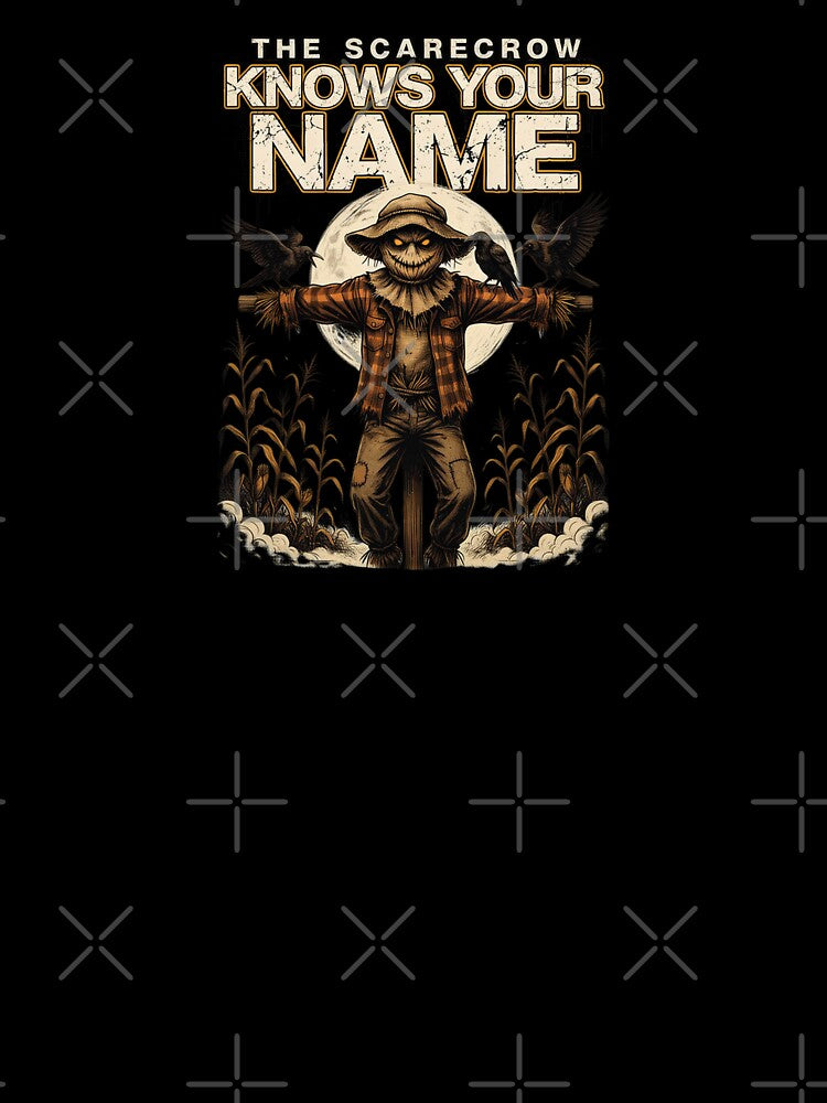 The Scarecrow Knows Your Name, Halloween Horror Cornfield Vintage by CryptReel