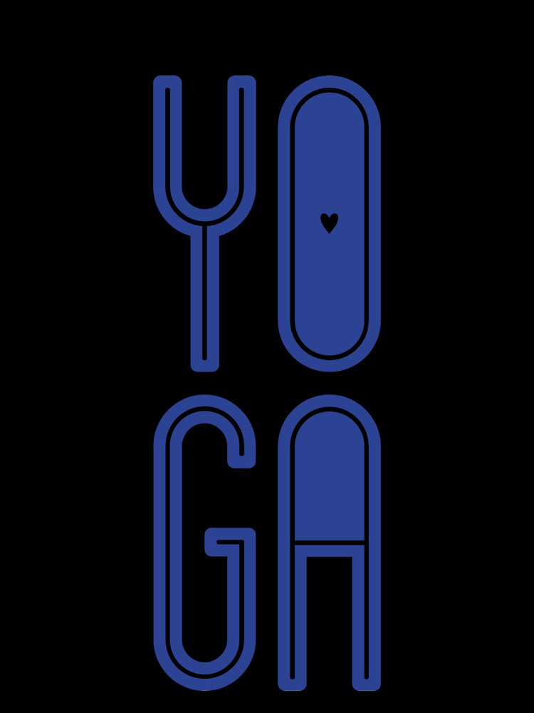 YOGA - Blue on White by MILESTYLES