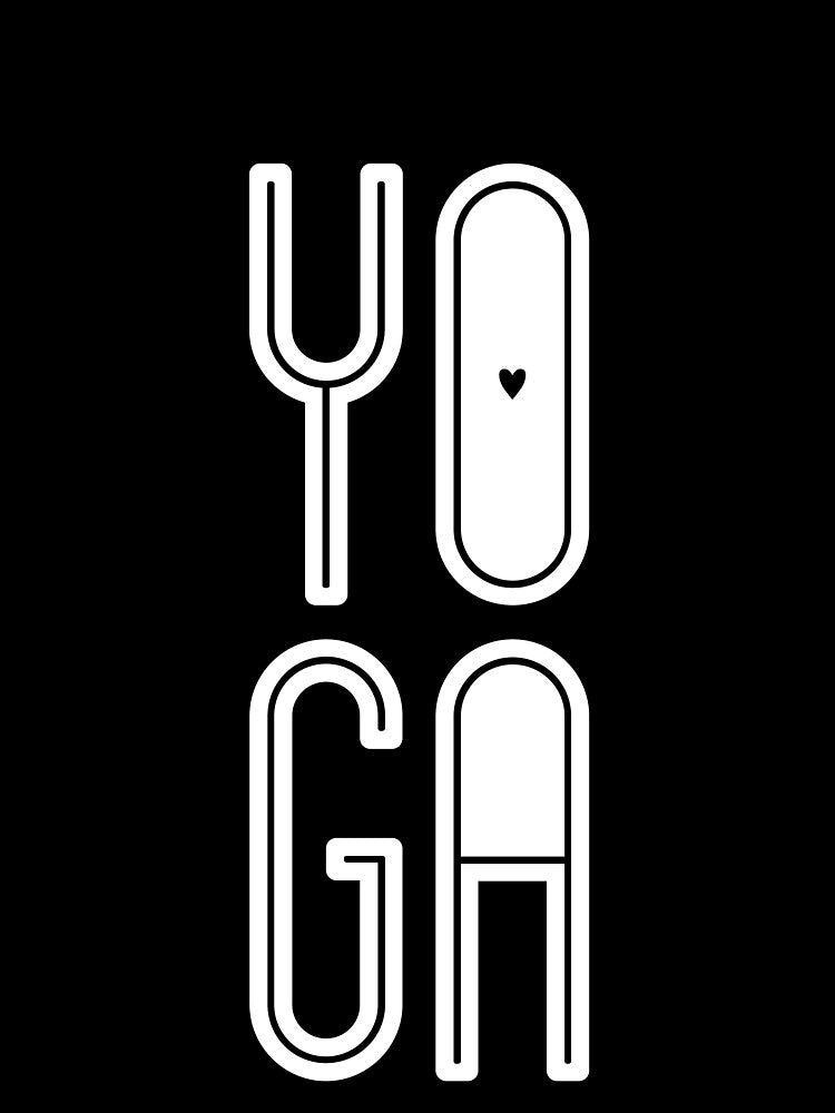 YOGA - White on Blue by MILESTYLES