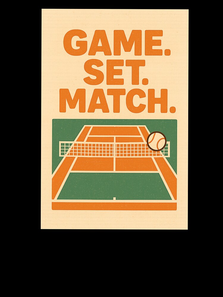 Game Set Match – Retro Vintage Tennis Court Design by NovaMoodCo