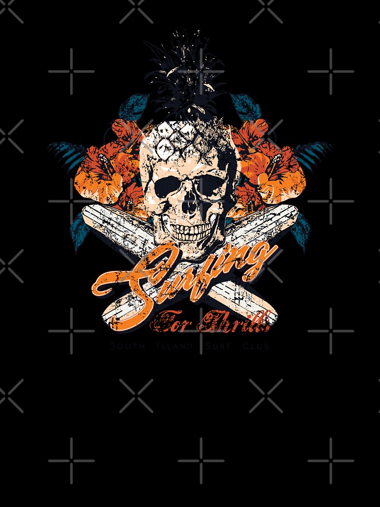 Surfing Skull – Vintage Surf Club Graphic Design by StudioGlouna