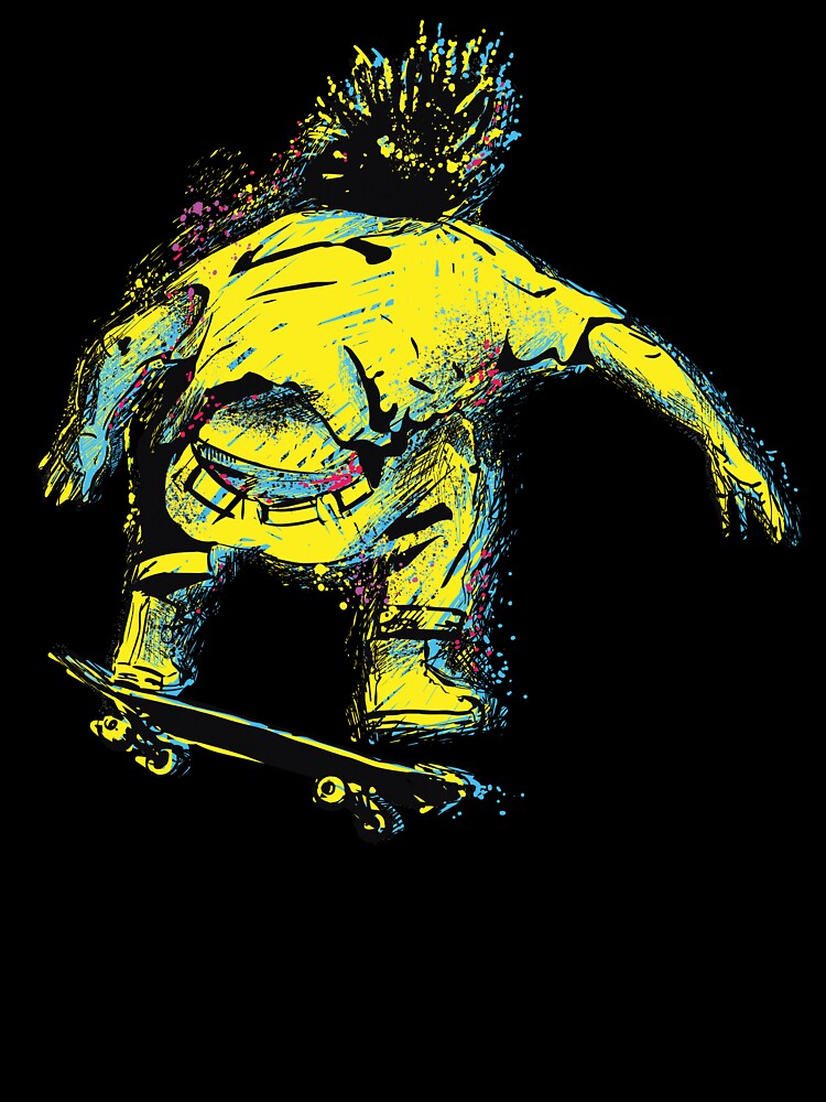 Skater Boy in motion. Grunge Style Design. by kazimido