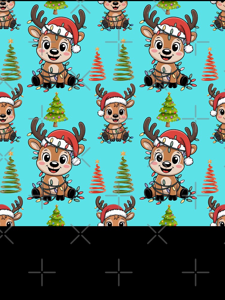 Christmas Reindeer Delight Seamless Pattern by Grang Art Artistic Designs