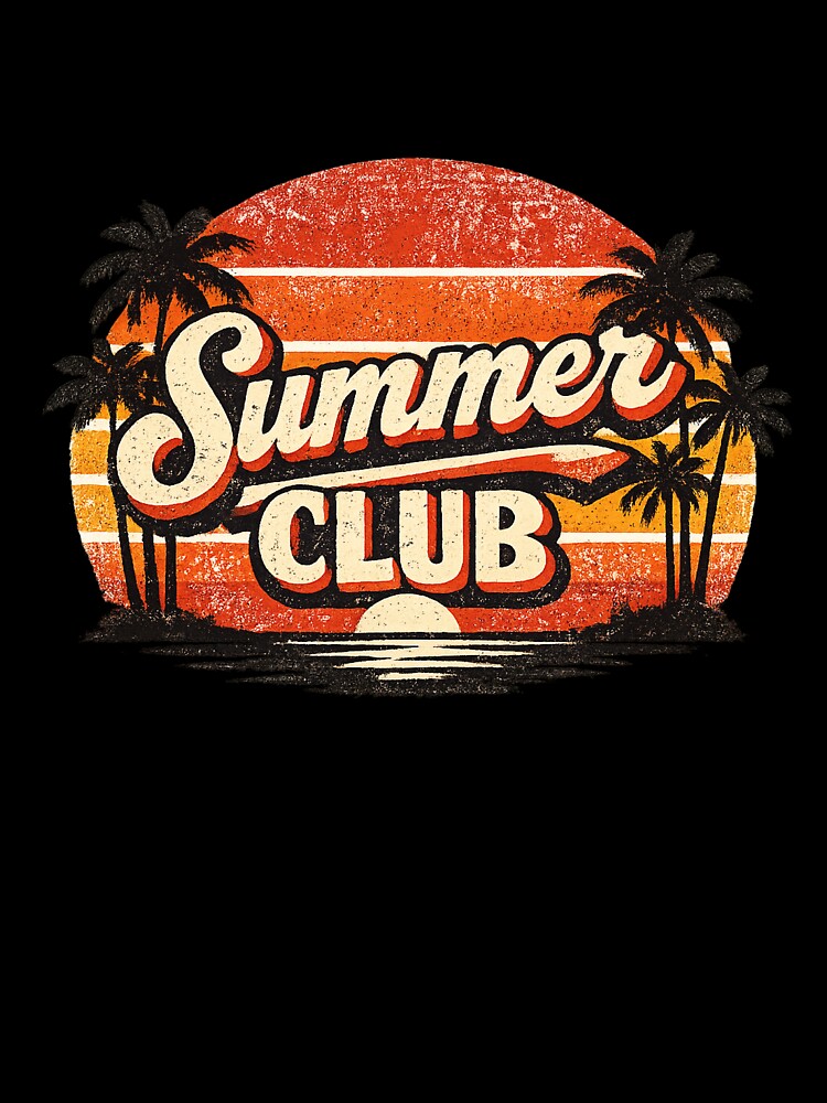 Summer Club Retro Sunset Beach by ubeyeart