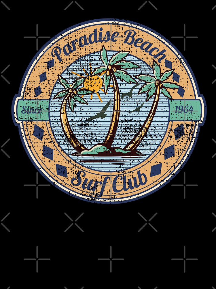Paradise Beach Surfing Surfboard Surf Club Vintage Edition by CharJens
