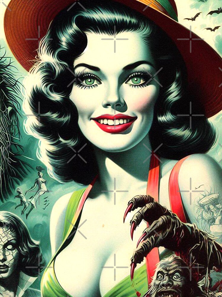 Vintage Halloween Girl by PulpVintage