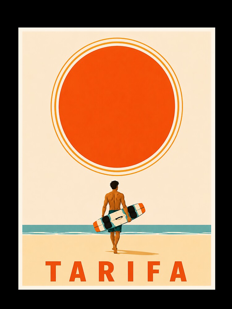 Tarifa Vintage Kitesurf Beach Poster .No2 by Islabonita.