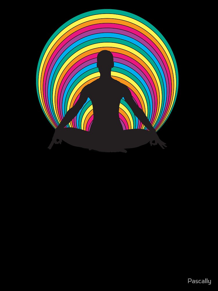 Yoga, meditation, peace, calm, relax, rainbow by Pascally