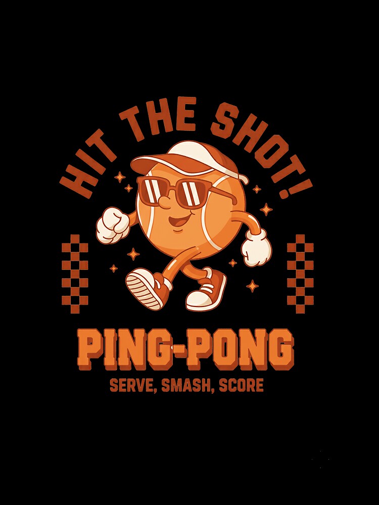 Hit The Shot Ping-Pong Retro Cartoon Mascot by HoopeStylee