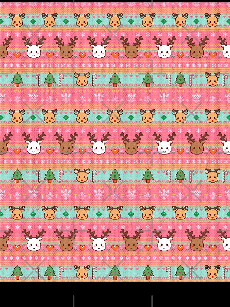 Kawaii Christmas Ugly Sweater Pattern by BeeStylishTees