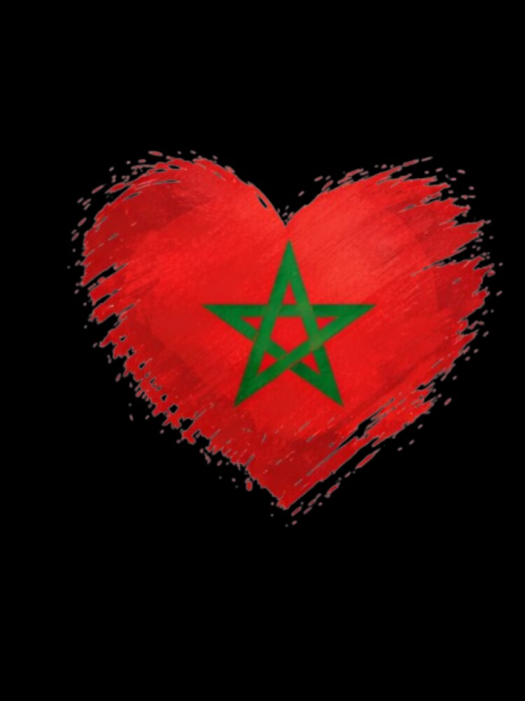 Morocco Heart Flag T-Shirt | FIFA 2026 Moroccan Soccer Fan Tee by YASboutik