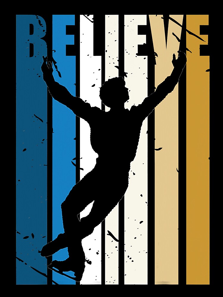 Mens Ice Skating Figure Skater Retro Distressed Vintage Cool by RickMcKinney82