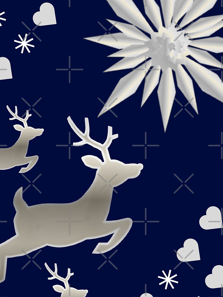 Silver Reindeer Christmas Pattern by HopeAndHustle