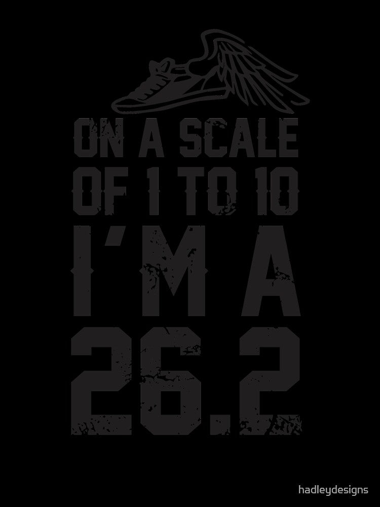 On a scale of 1 to 10 cross country marathon runner gift by hadleydesigns