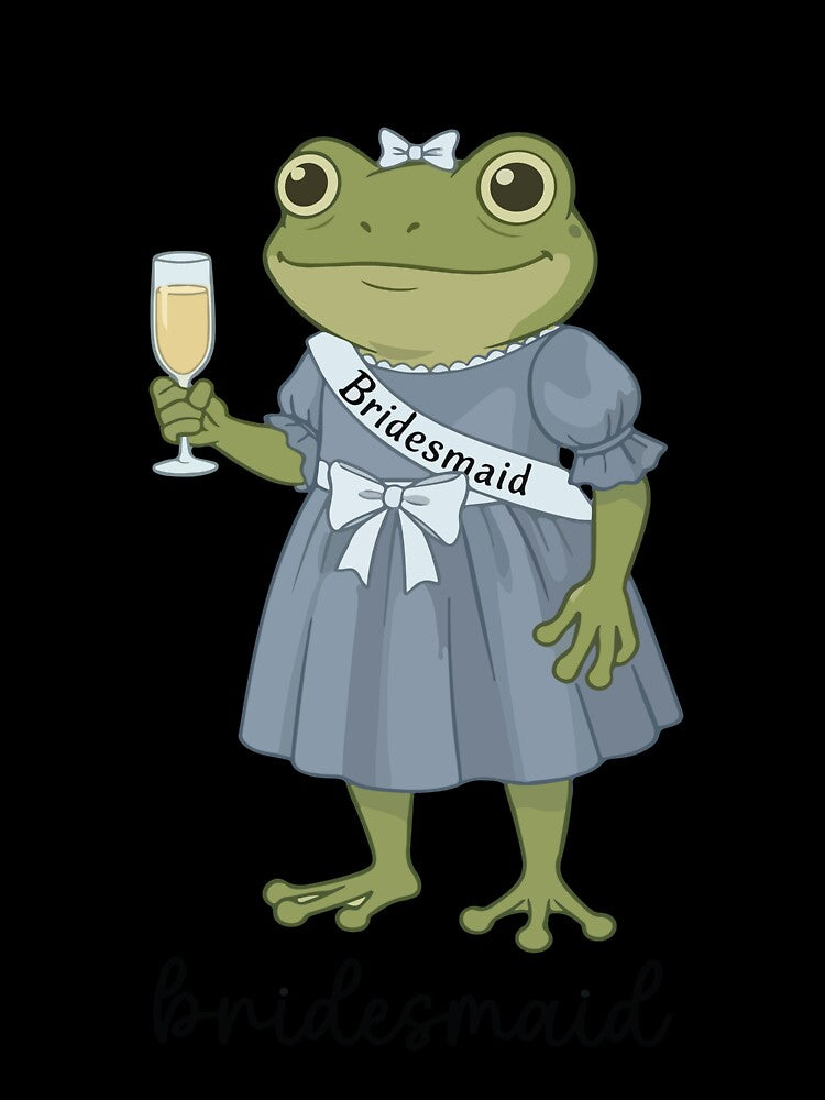 Retro Bridesmaid Frog Bachelorette Party Wedding Squad Funny by kiralynstration