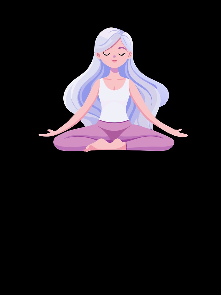 Girl Meditating in Lotus Pose by natalielaf