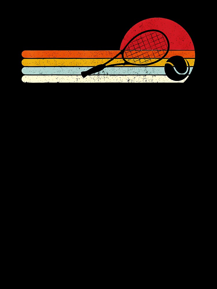 Vintage Tennis Sunset Retro Racket Silhouette by WayTBeenkenArt