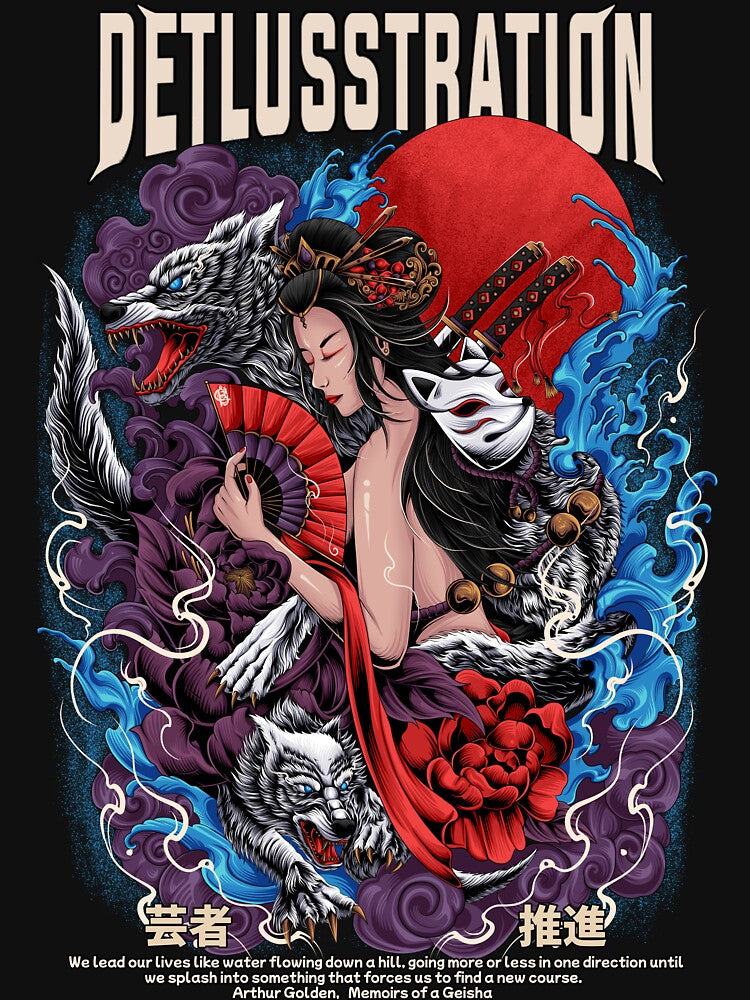 Geisha x Wolf by Detllustration_STD