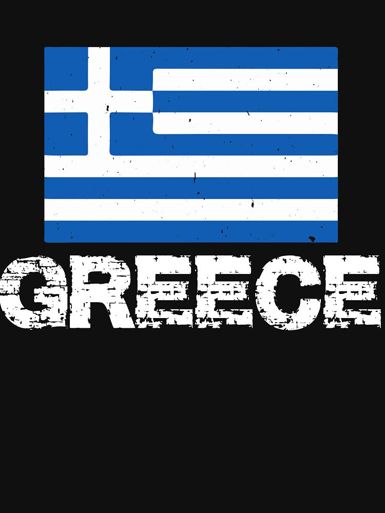 Greece National Pride Greek Flag Design by AllStarMerch
