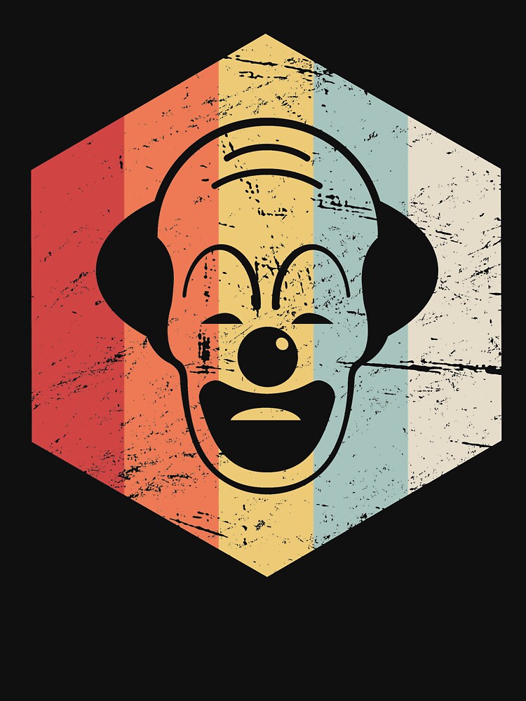 Retro Vintage Creepy Clown Icon by Jam Jar