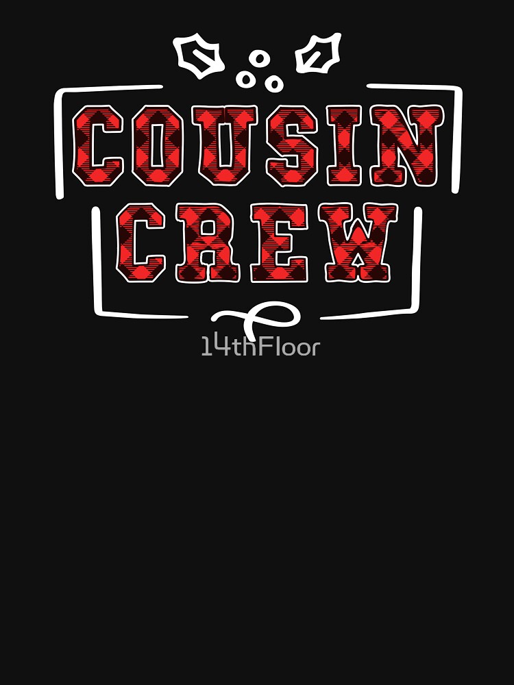 Cousin Crew Red Buffalo Plaid Matching Family Christmas by 14thFloor
