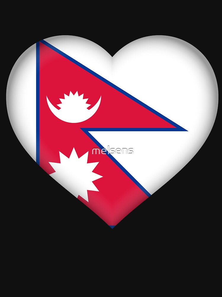 I Love Nepal Design | Nepalese Nepali Flag Heart Outfit by melsens