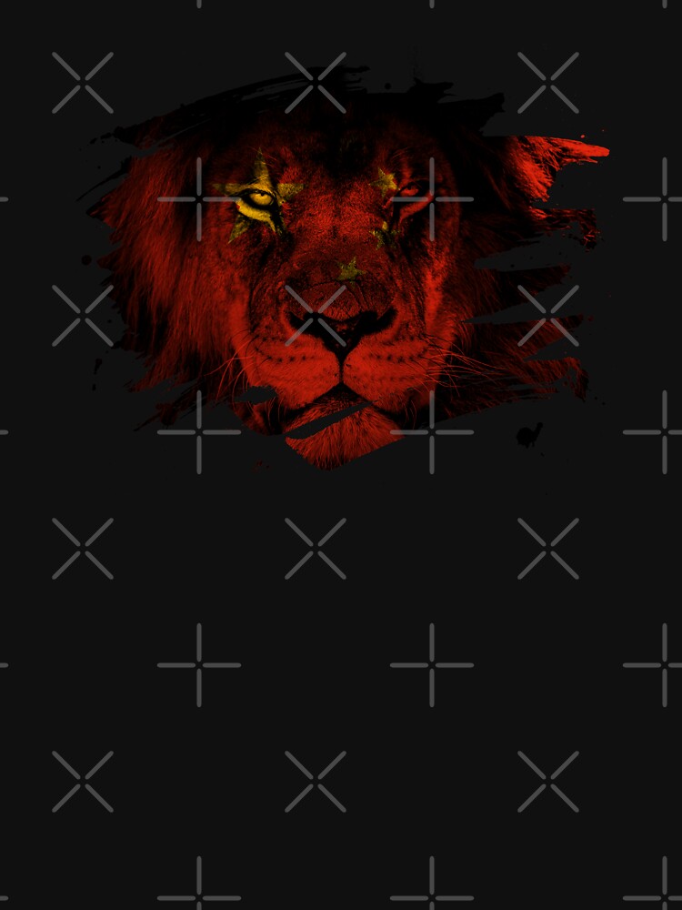 China Flag & African Lion Picture   Chinese Pride T Shirt by ockshirts