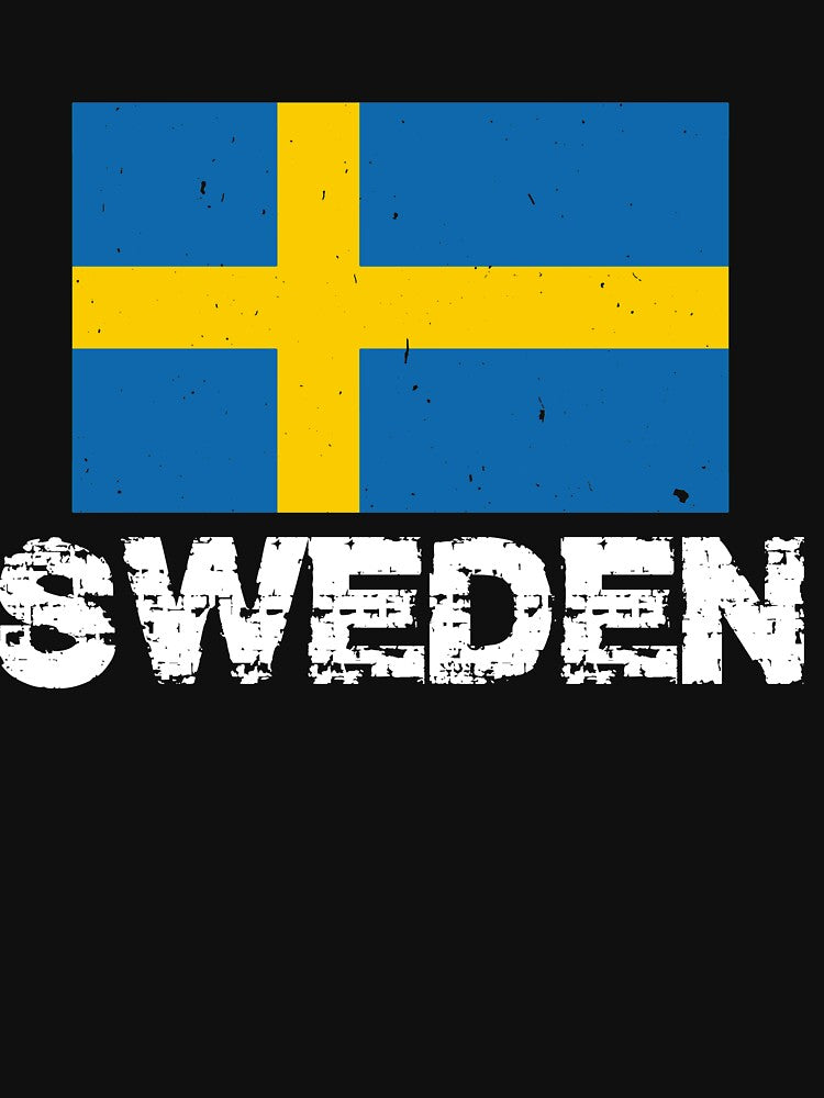 Sweden National Pride Swedish Flag Design by AllStarMerch