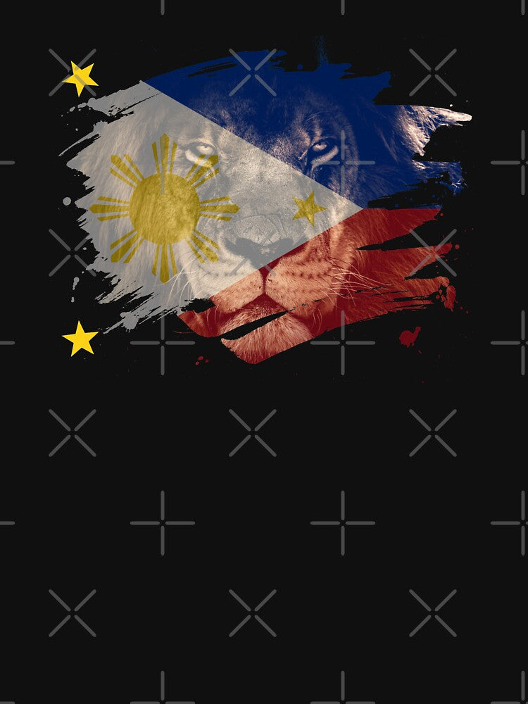 Philippines Flag & African Lion Picture   Filipino Pride T Shirt by ockshirts