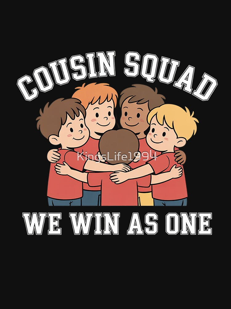 Cousin Crew We Win As One Team Graphic Red Black White by KingsLife1994