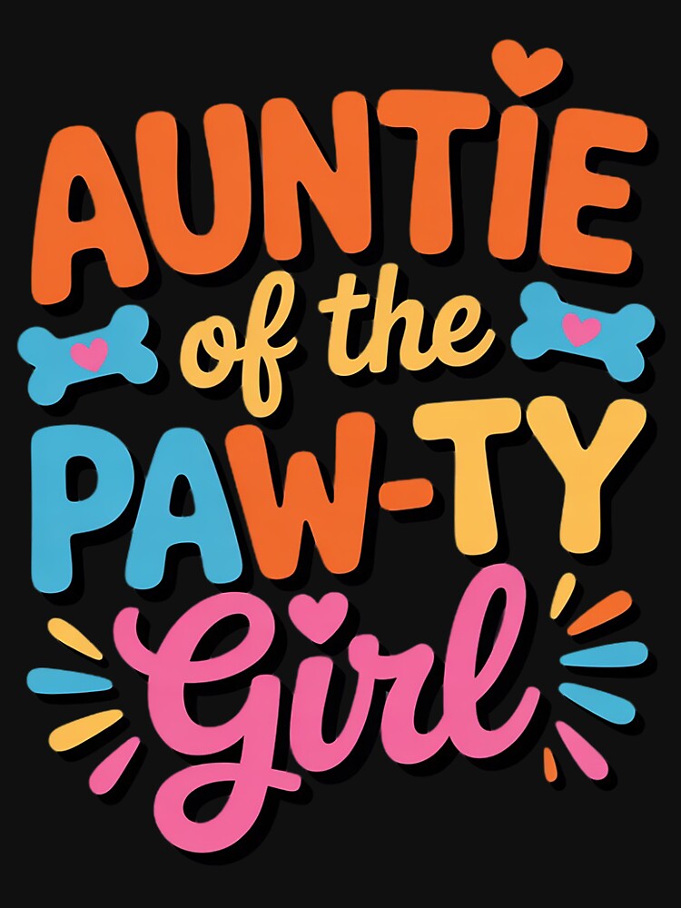 Auntie Of The Birthday Girl Dog Paw Family Matching Party by BotboutiquePre