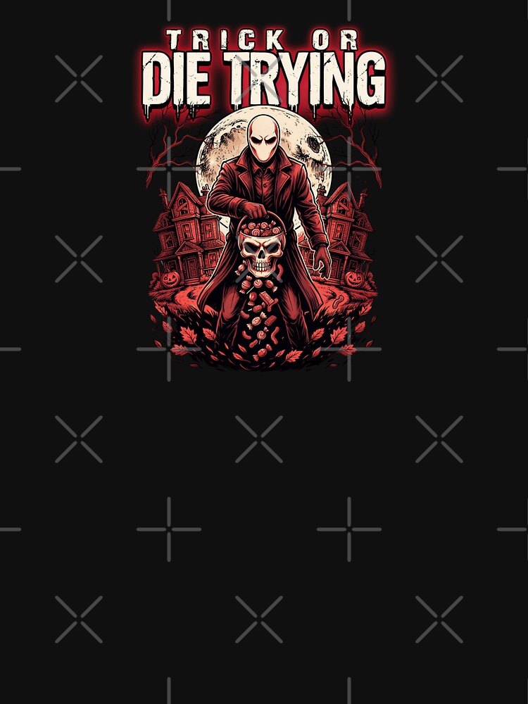 Trick or Die Trying, Masked Killer Halloween Horror Vintage by CryptReel